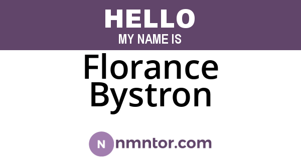 Florance Bystron