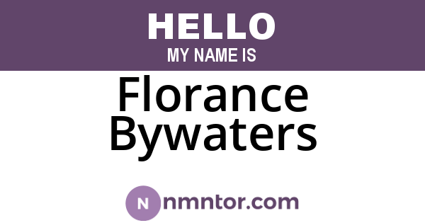 Florance Bywaters