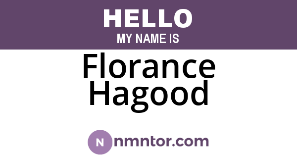 Florance Hagood