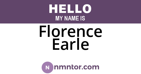 Florence Earle