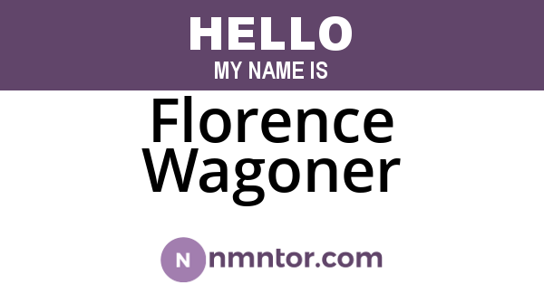 Florence Wagoner