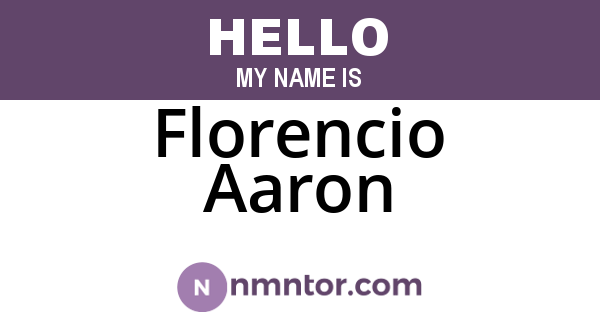 Florencio Aaron