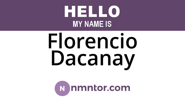 Florencio Dacanay
