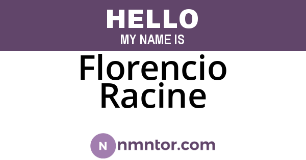 Florencio Racine