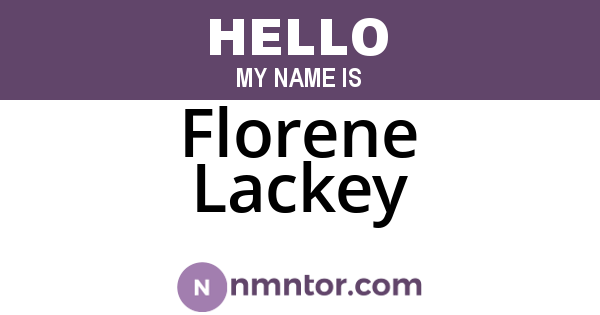 Florene Lackey