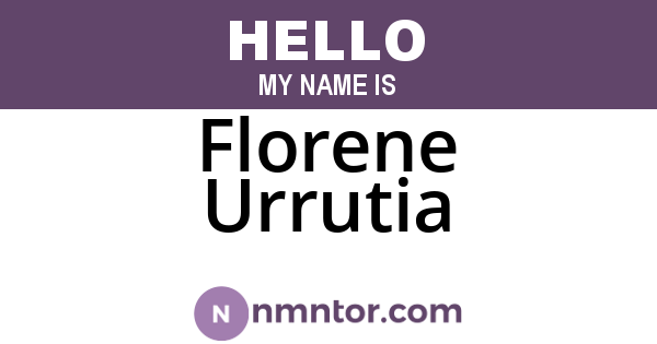Florene Urrutia