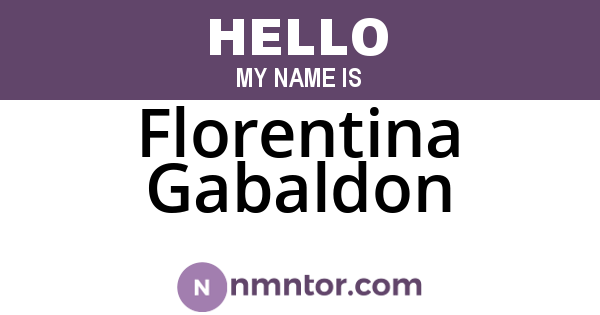 Florentina Gabaldon