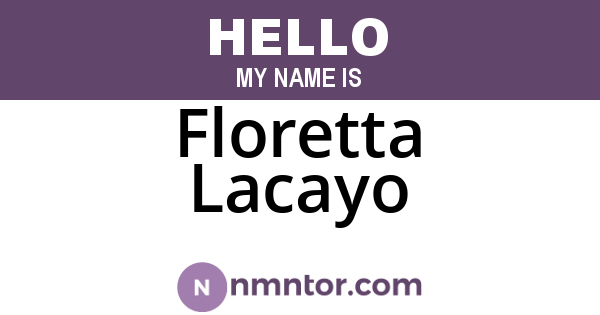 Floretta Lacayo