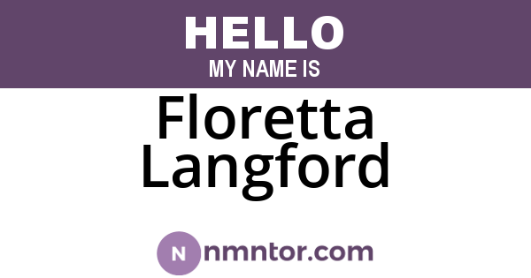 Floretta Langford