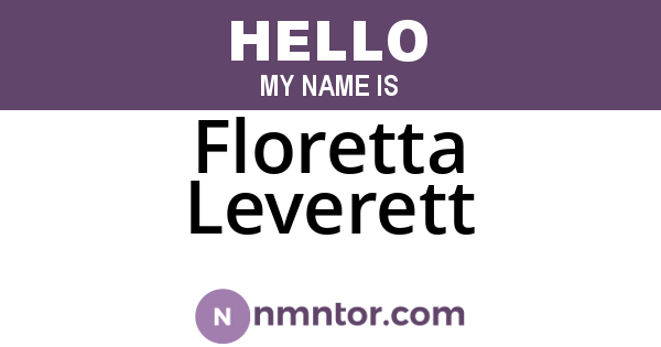 Floretta Leverett