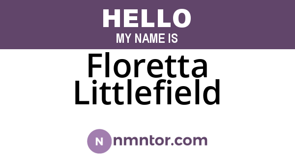 Floretta Littlefield