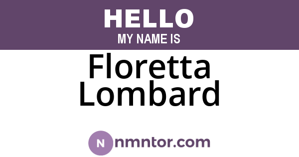 Floretta Lombard