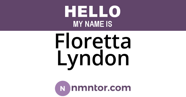 Floretta Lyndon
