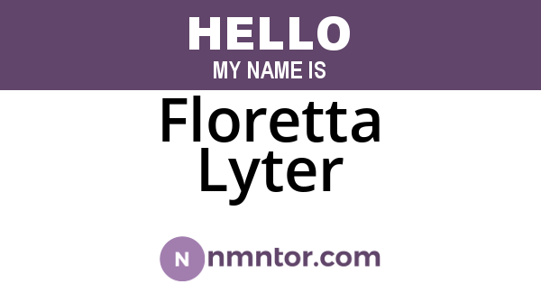 Floretta Lyter