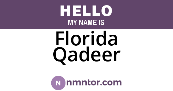 Florida Qadeer