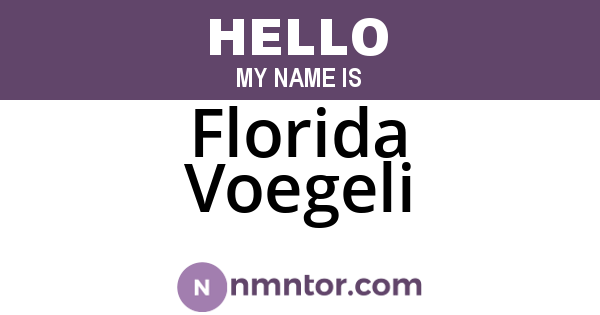 Florida Voegeli