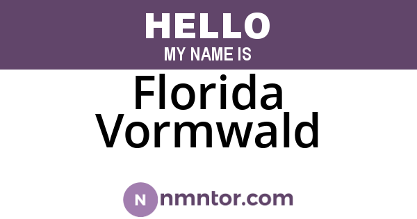 Florida Vormwald