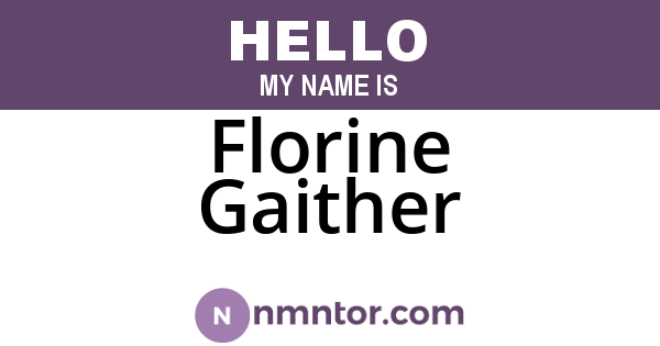 Florine Gaither