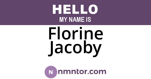 Florine Jacoby