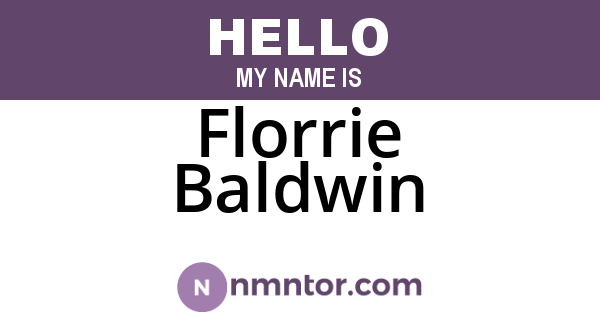 Florrie Baldwin