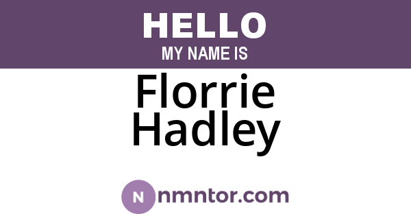 Florrie Hadley