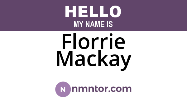 Florrie Mackay