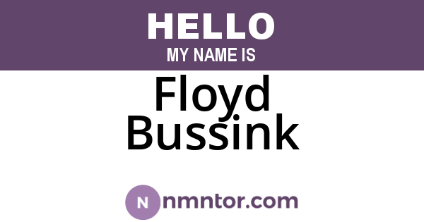 Floyd Bussink