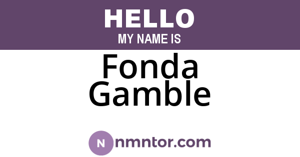 Fonda Gamble