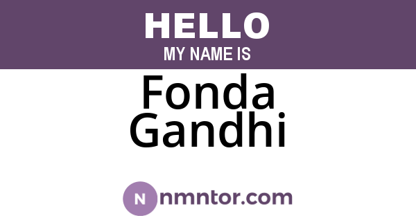 Fonda Gandhi