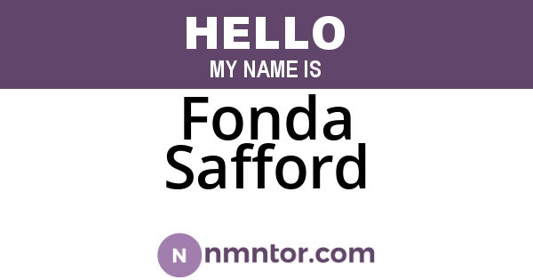 Fonda Safford