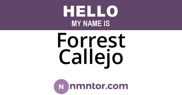 Forrest Callejo