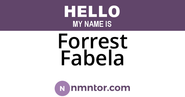 Forrest Fabela