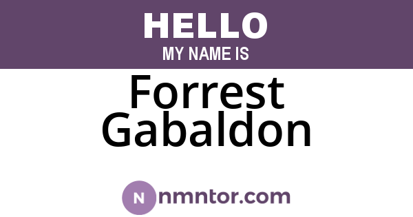Forrest Gabaldon