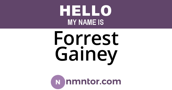 Forrest Gainey