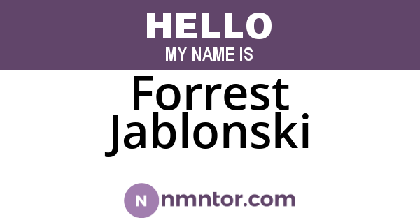 Forrest Jablonski