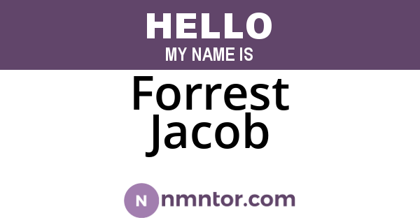 Forrest Jacob