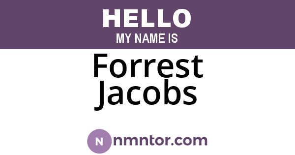 Forrest Jacobs