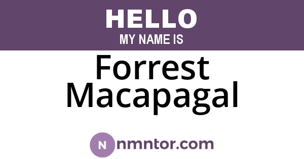 Forrest Macapagal