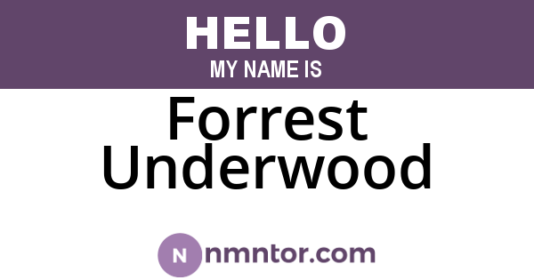 Forrest Underwood