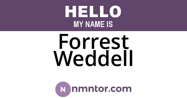 Forrest Weddell