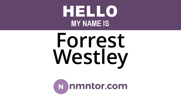 Forrest Westley