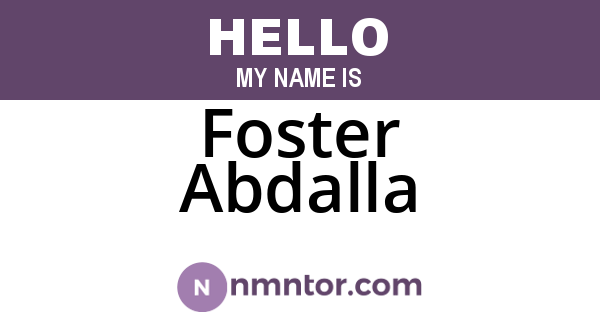 Foster Abdalla