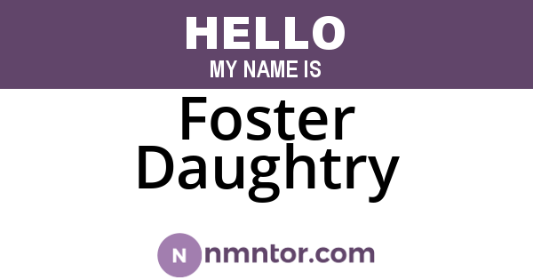 Foster Daughtry