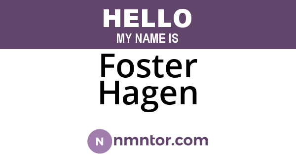 Foster Hagen