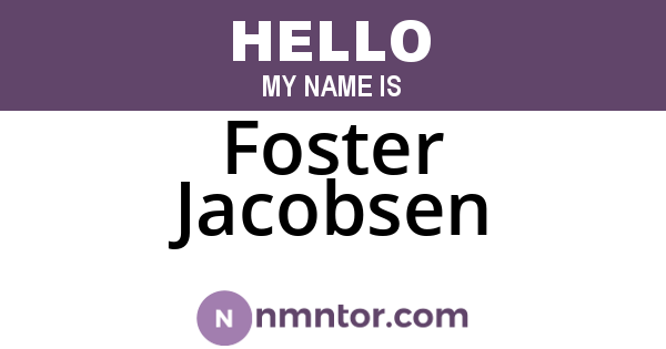 Foster Jacobsen