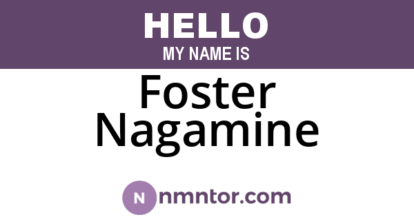 Foster Nagamine