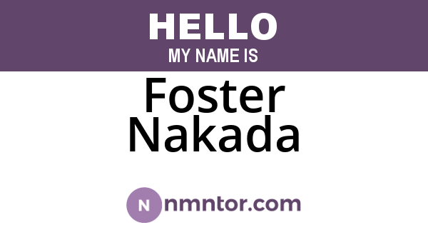 Foster Nakada