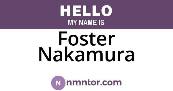 Foster Nakamura