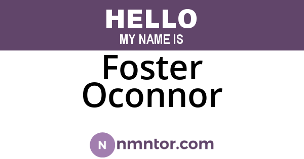 Foster Oconnor