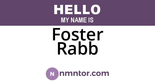 Foster Rabb